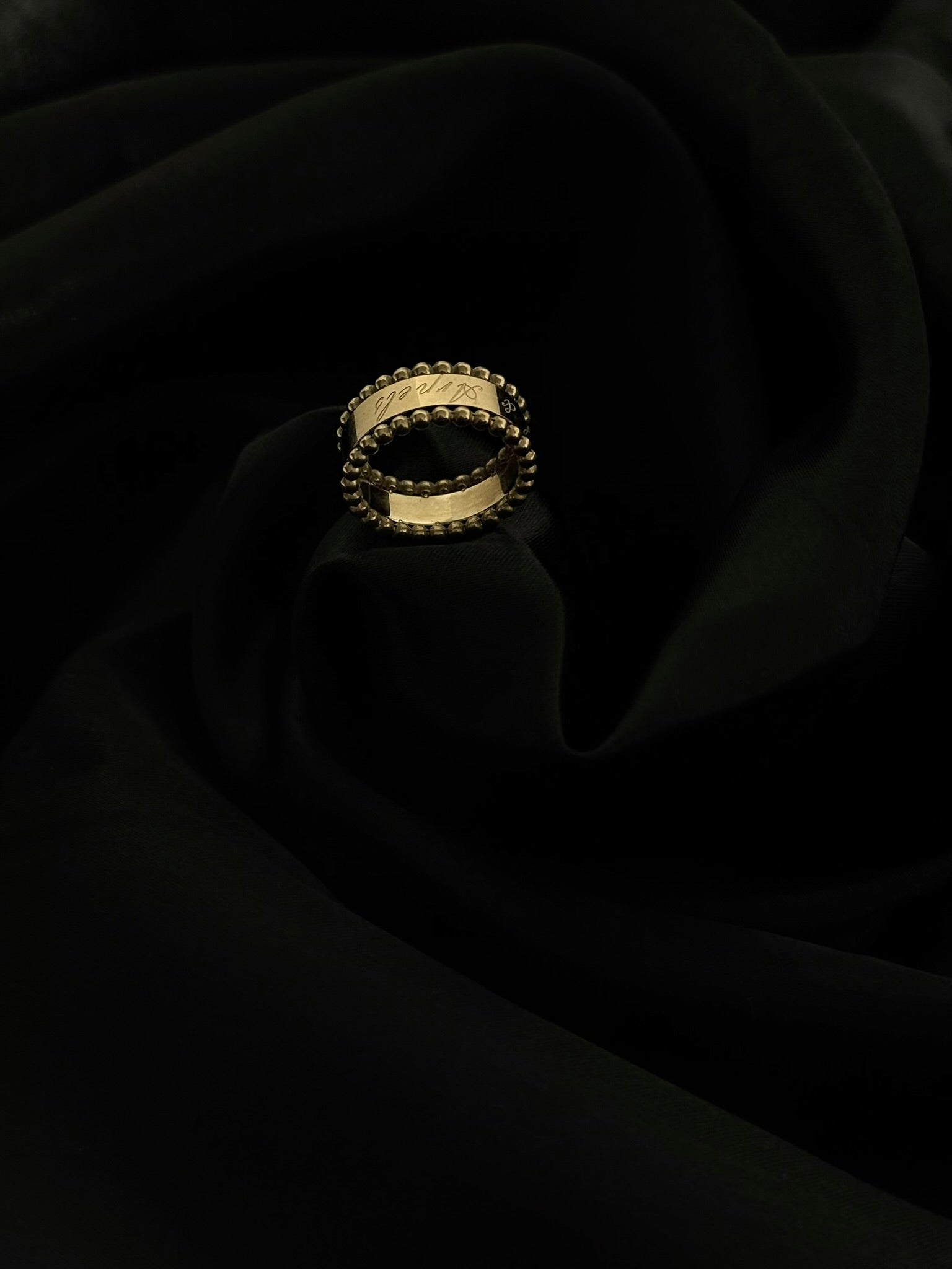 Beaded Double Band Ring