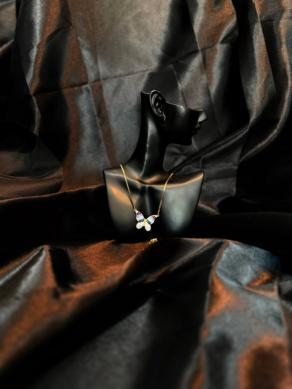 Colorful Butterfly Pendant Necklace