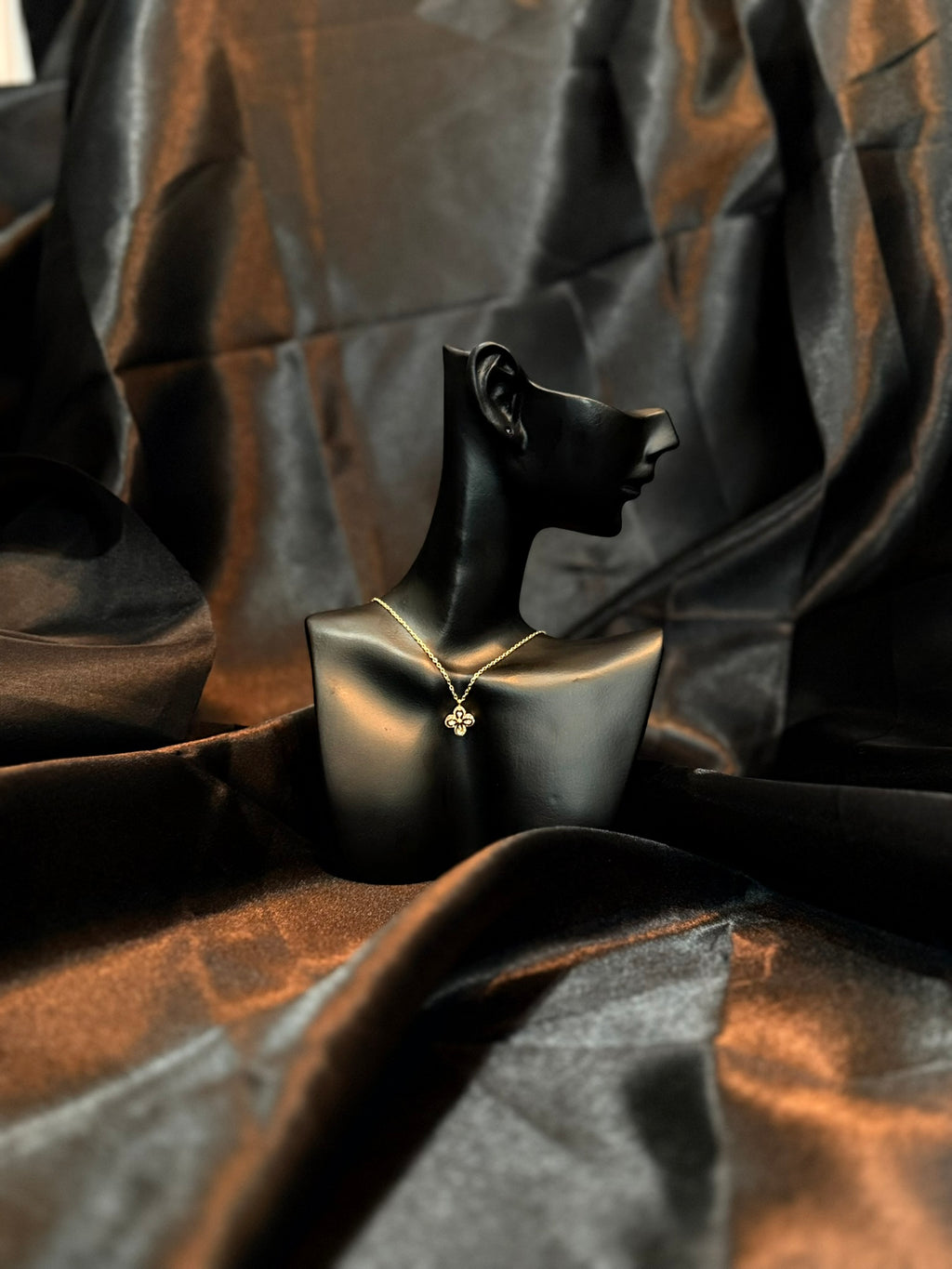 Golden Flower Pendant Necklace